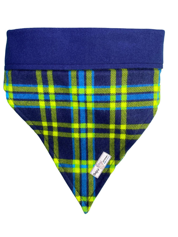 Navy and Lime Plaid